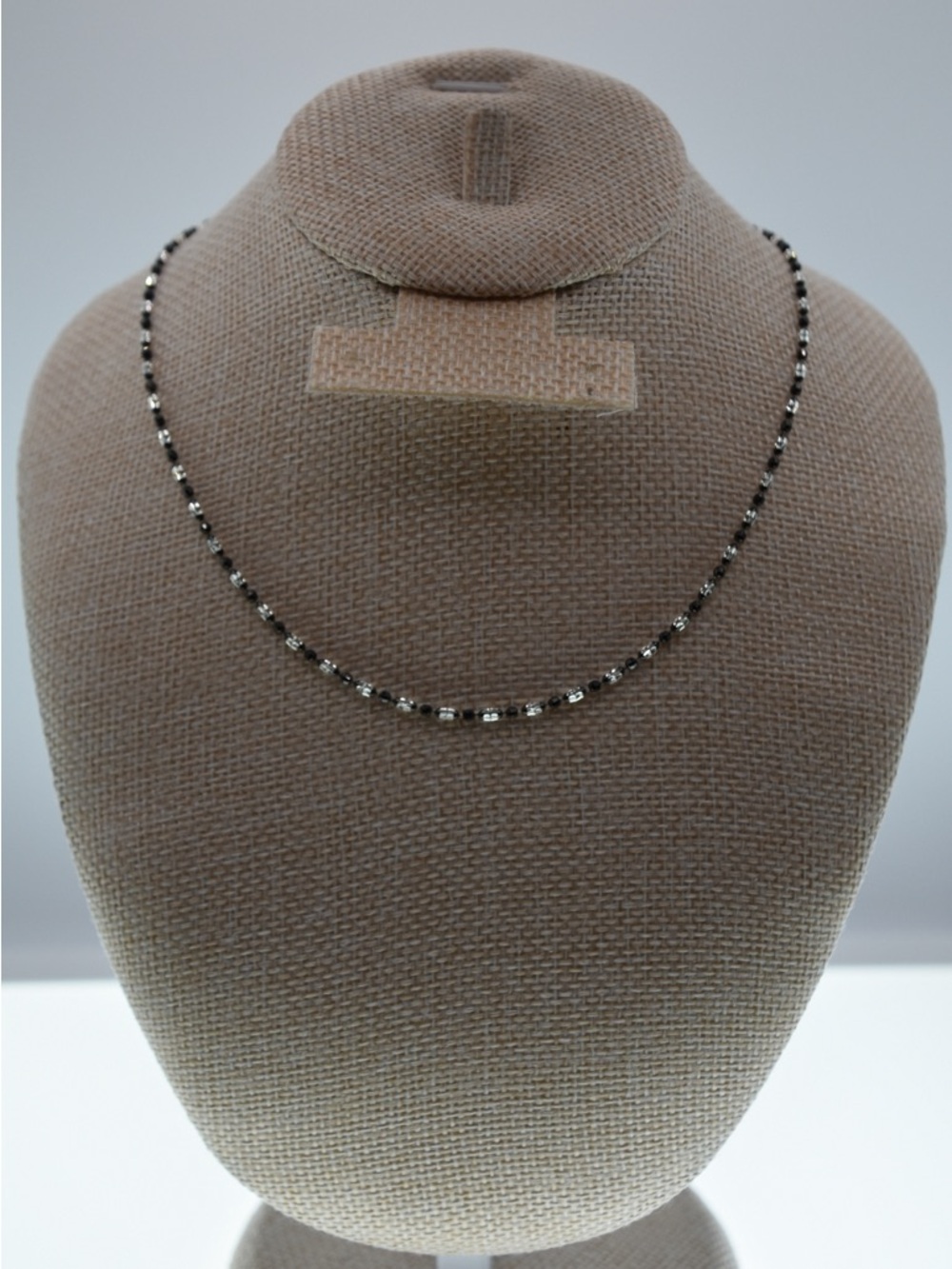 Frieda Rothman Vault Black and Silver Beaded Necklace - Women Jewelry